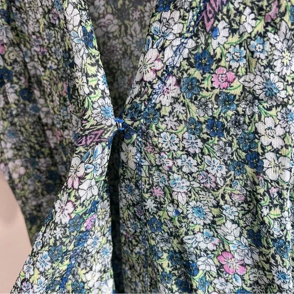 Zadig& Voltaire Betty Mousseline Liberty Garden Floral Wrap Dress, Mini, S - Picture 10 of 15